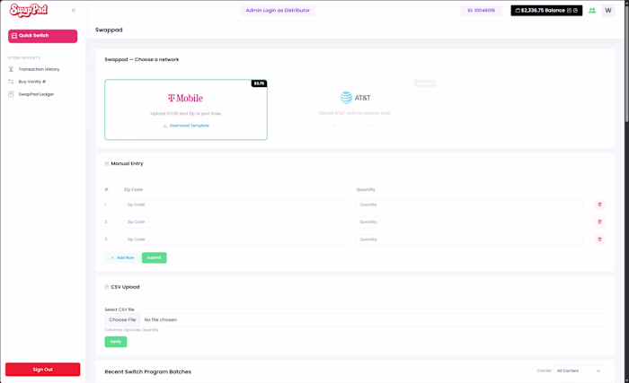 Bulk SIM Activation Platform for CelleUp