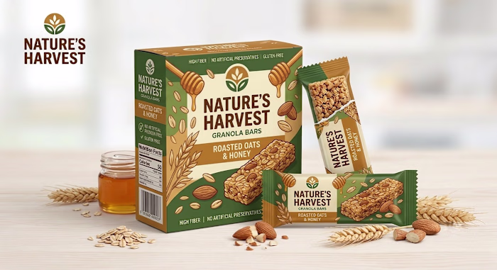 NATURE'S HARVEST GRANOLA BAR ROASTED OATS & HONEY 🍯 🤤