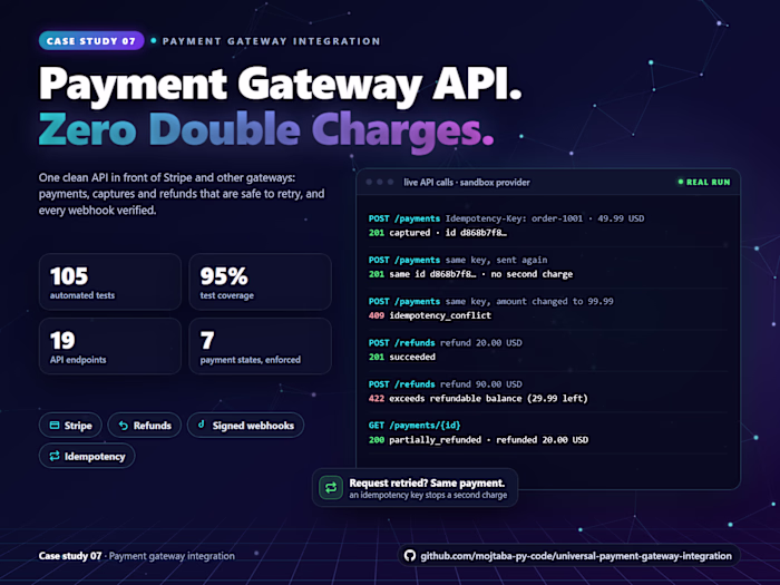 Payment Gateway Integration: Stripe, Refunds & Webhooks