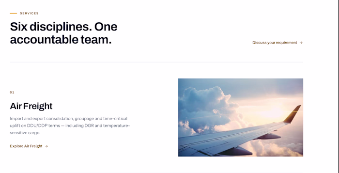 Freight Forwarding Company Website -