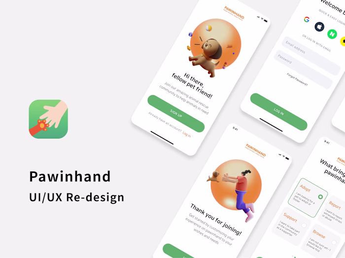 Redesigned IA & User Flow for Animal Rescue Mobile App