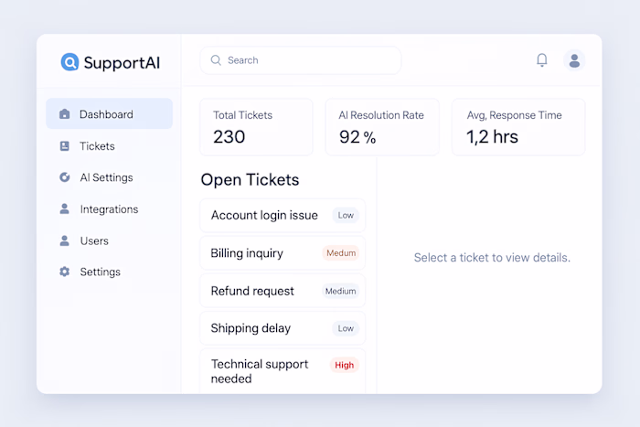 AI Support Agent for Ticket Management
