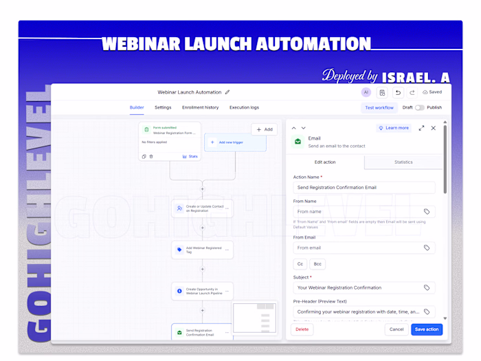 GOHIGHLEVEL | Webinar Launch Automation System | Lead Manage...
