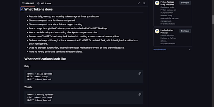 Tokens: Scheduled Token Usage Reports for Codex