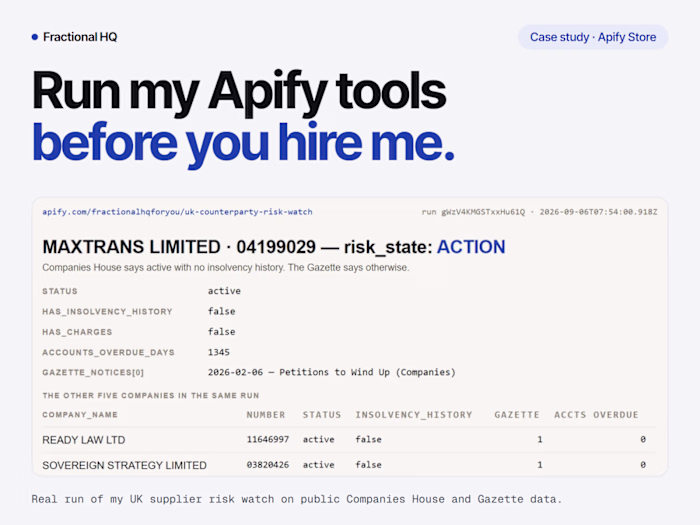 11 public scrapers and data tools on the Apify Store