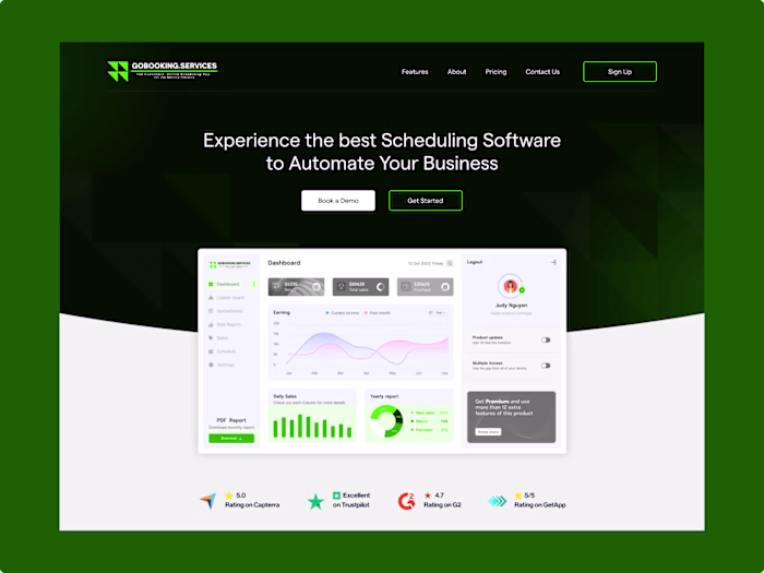 Gobooking Service - Framer Design and Development