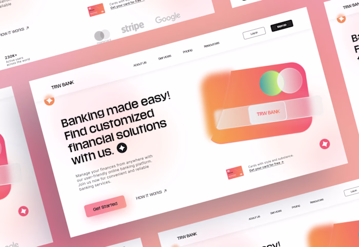 TRW Bank Web Design