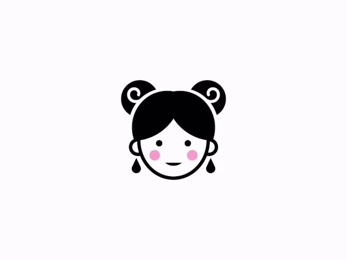 cute and minimalist girl logo