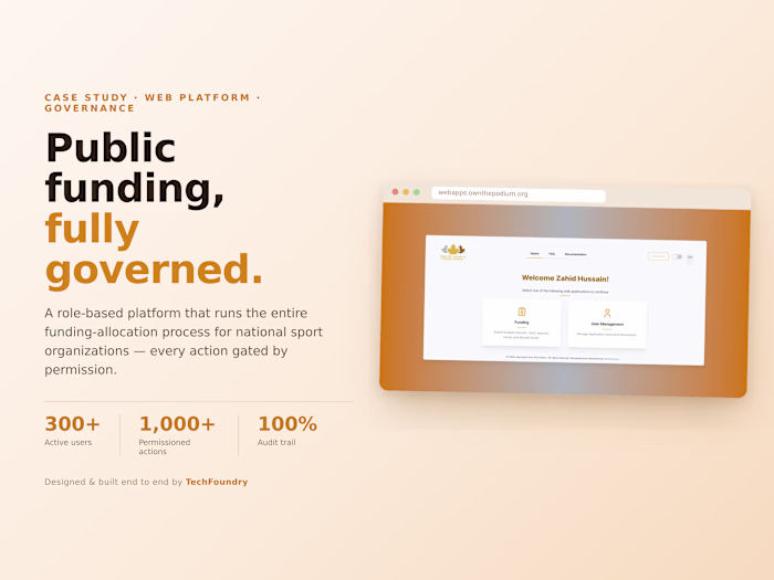 Own the Podium — Role-Based Funding Platform