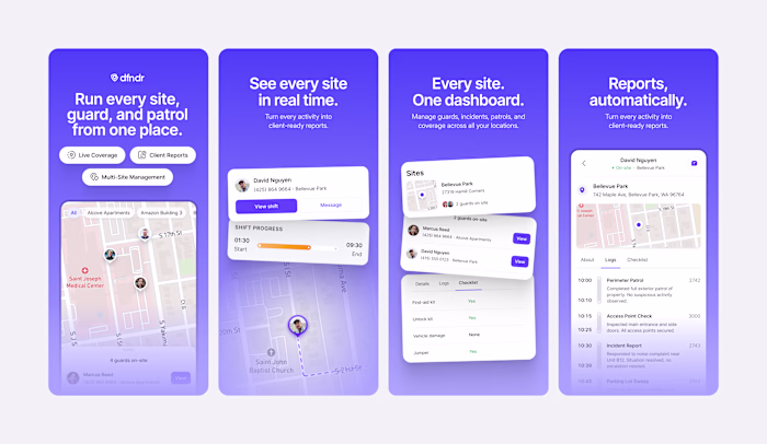App store preview screens designed