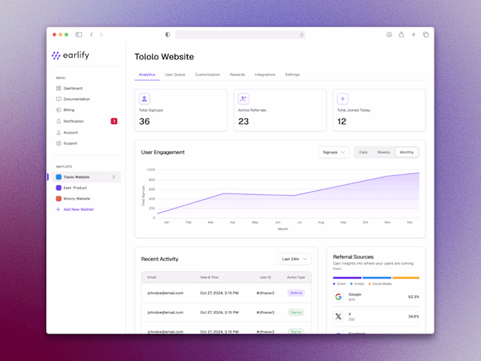Earlify MVP