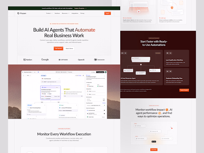 Landing Page Design for Flozen