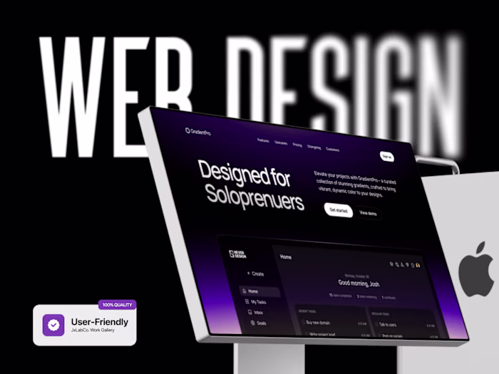 GradientPro Landing Page Design