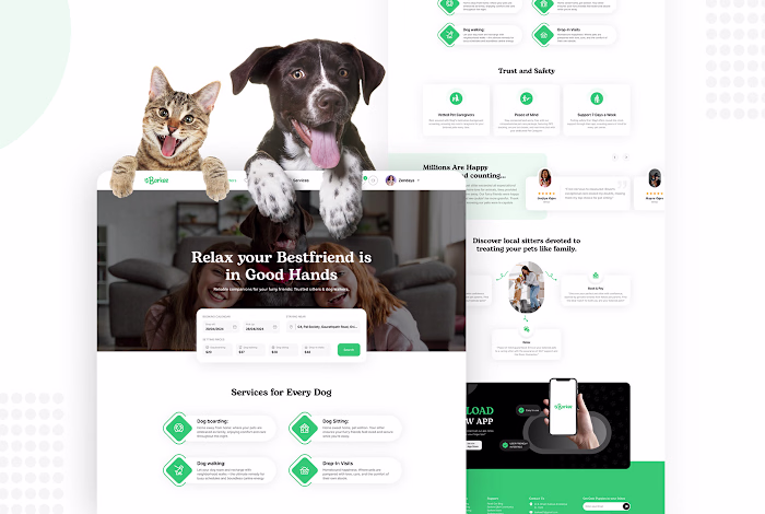 Pet care Website :: Behance