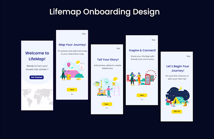 LifeMap – Mobile App Onboarding