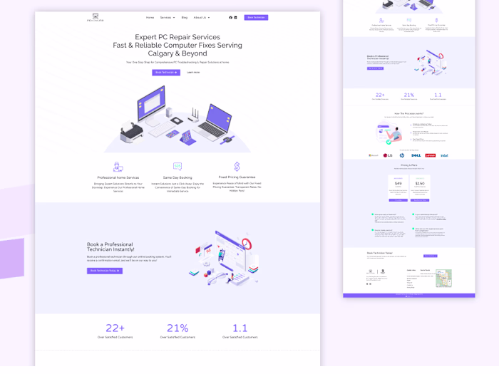 Service Company Website Design