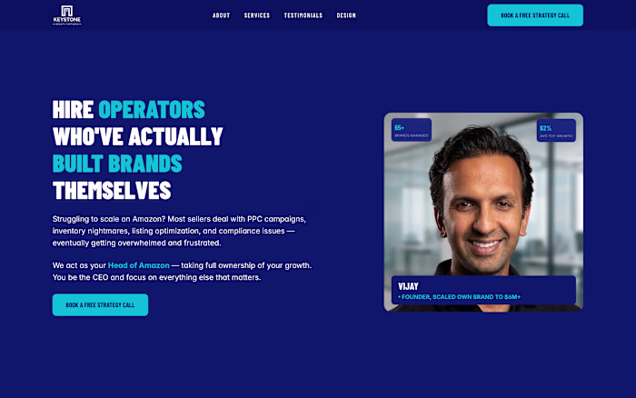 Website in Framer for Keystone Growth Partners.