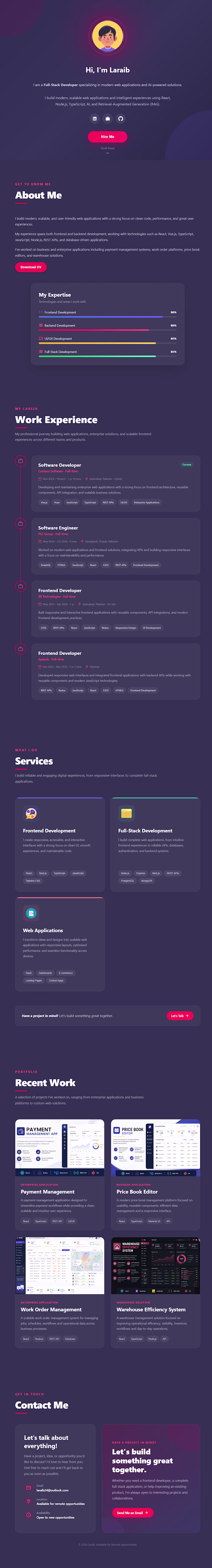 A modern and responsive personal