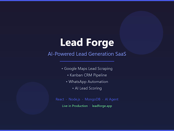 Lead Forge — AI-Powered Lead Generation SaaS