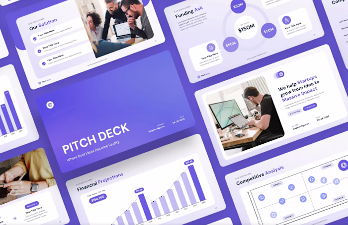Simple, Modern and Attractive Pitch Decks