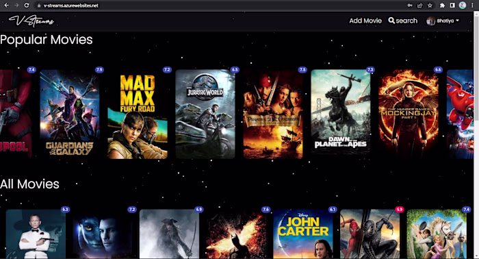 Video Streaming Web Portal