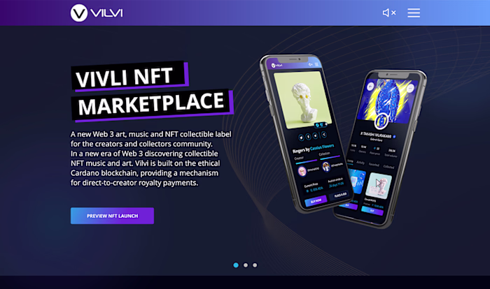 NFT MarketPlace Landing Page