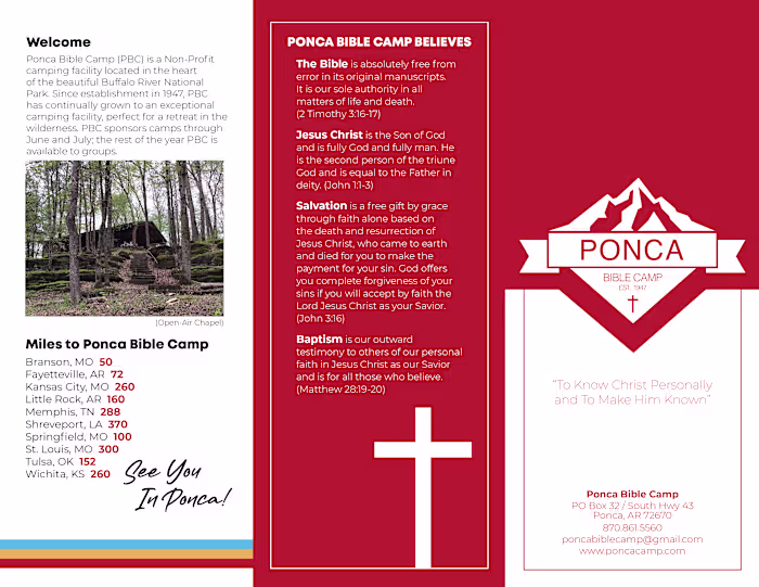 Ponca Bible Camp Brochure
