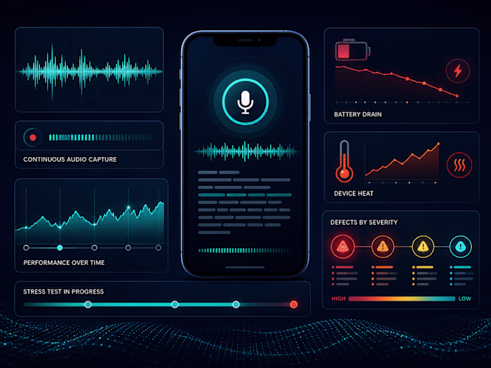 iOS Stress Test — Transcription App Performance & Bug Report