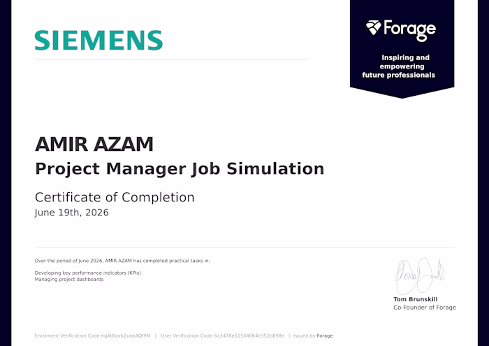 Siemens Mobility – Project Management