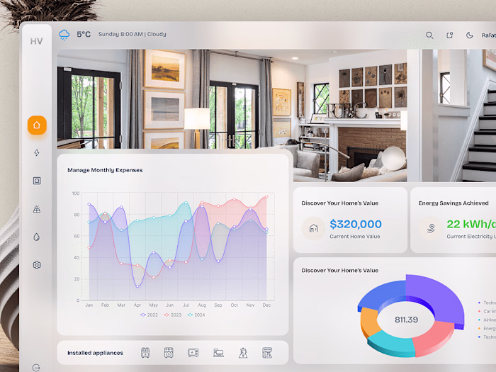 🏠 HomeVista – Smart Home Dashboard Design