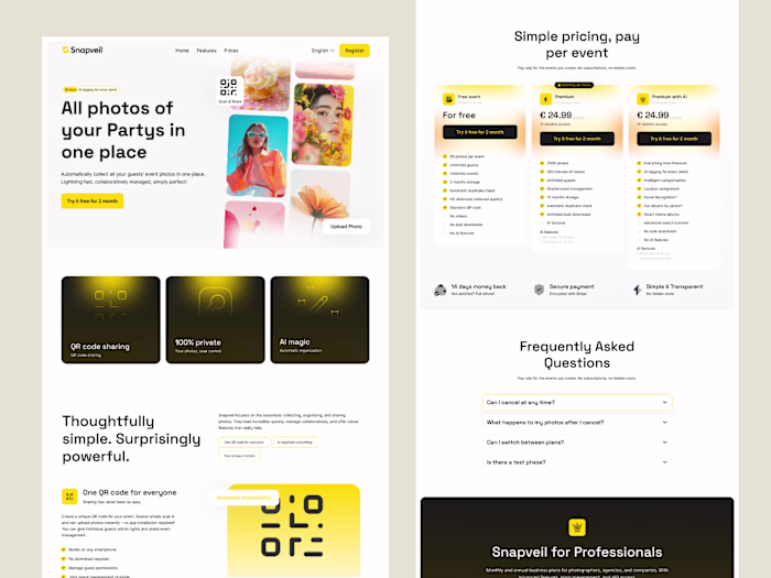 Snapveil Website Design