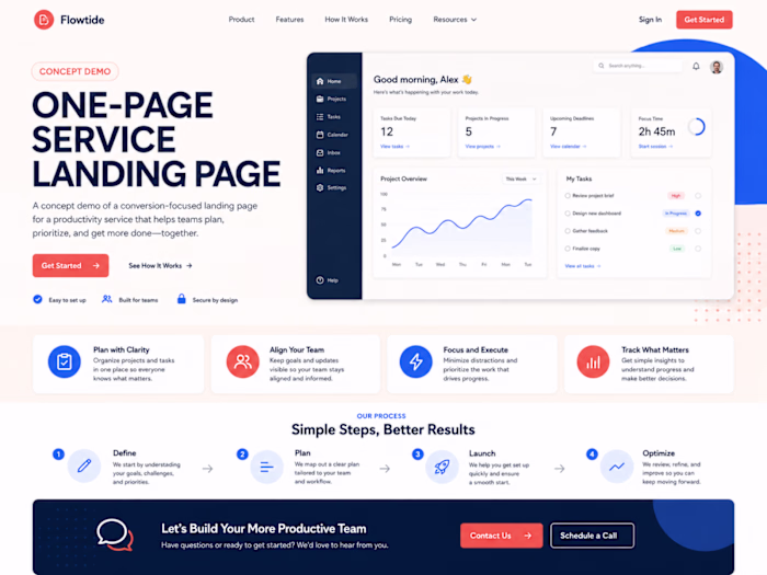 One-Page Service Landing Page — Concept Demo