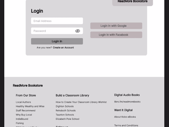 WireFraming of Old Website