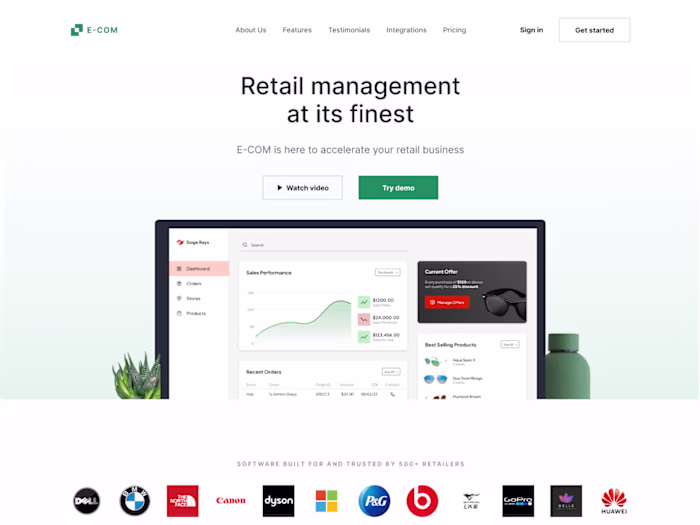E-COM: Web Landing Page