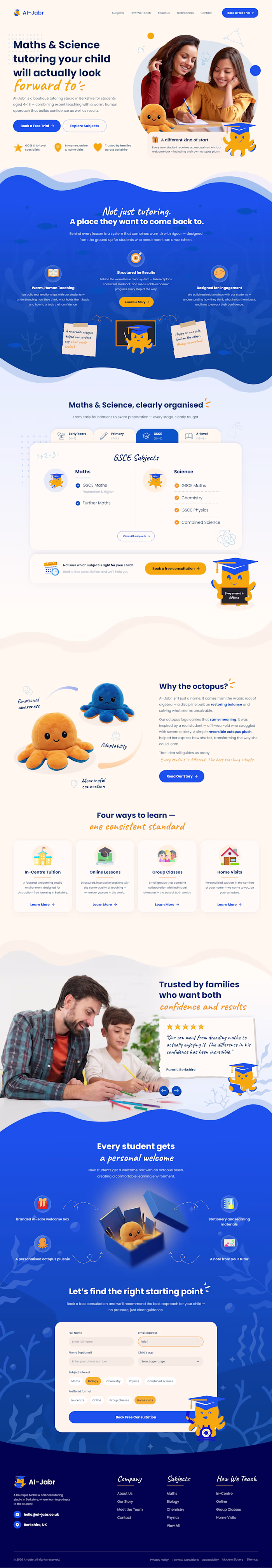 Educational Tutoring Company Website Redesign