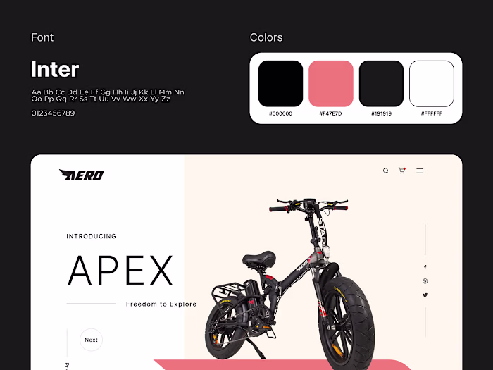 AERO - Landing page UI design