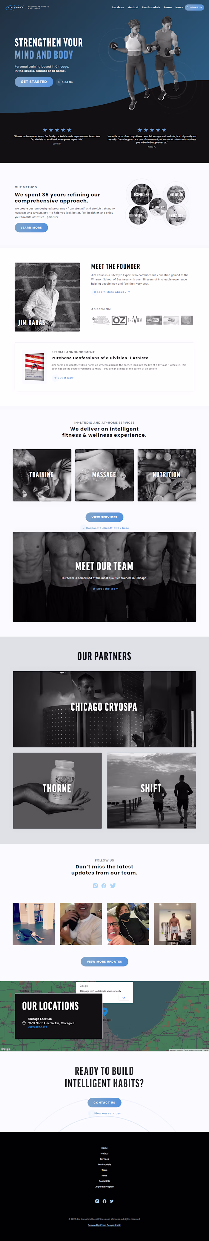 Vitality Studio — Fitness & Wellness Website Design Concept
