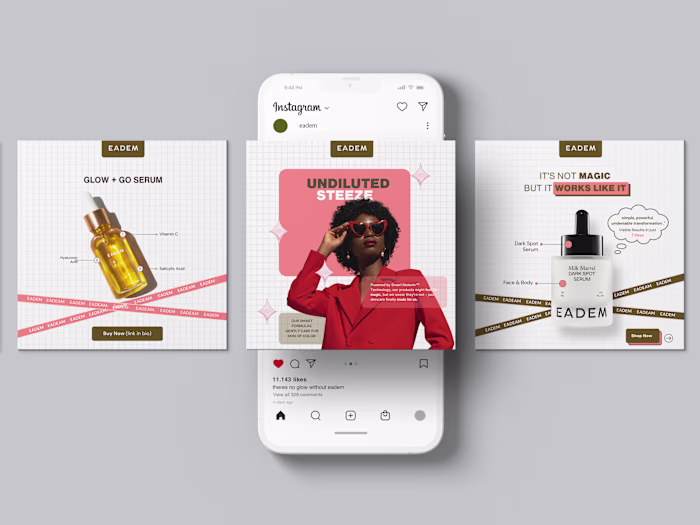 Social Media Post Designs for [ Eadem ]