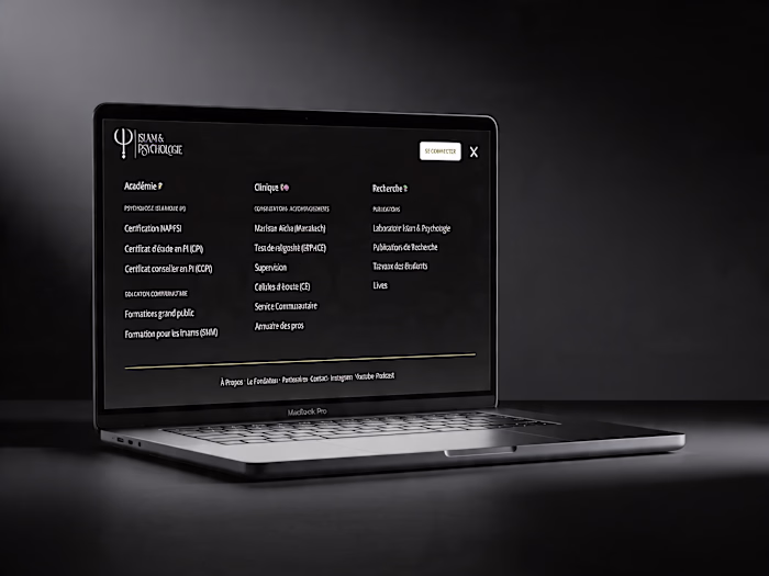 Custom Mega Menu Development in Kajabi for KhalilCenter