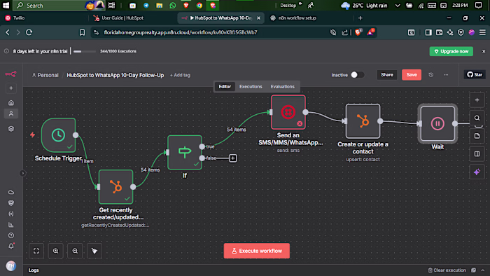 N8N integration with Hubspot and
