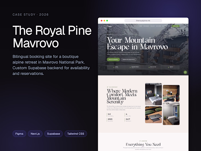 The Royal Pine Mavrovo - boutique alpine retreat booking site
