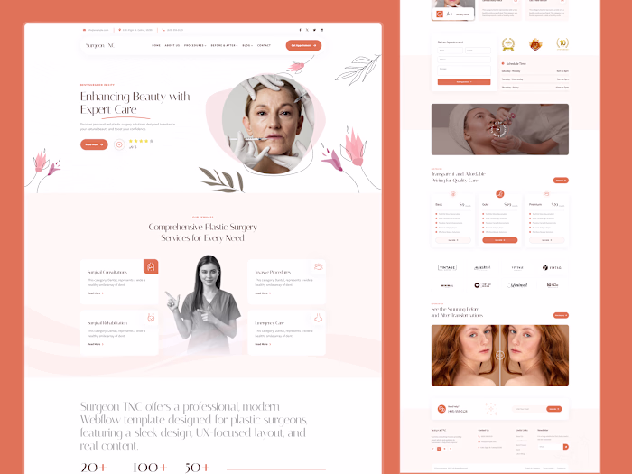 Plastic Surgery & Medical Website Design - Surgeon TNC