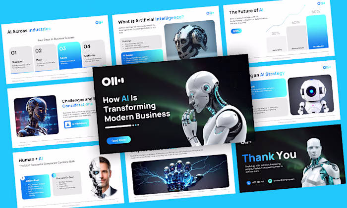 AI Business Transformation Pitch Deck | PPT