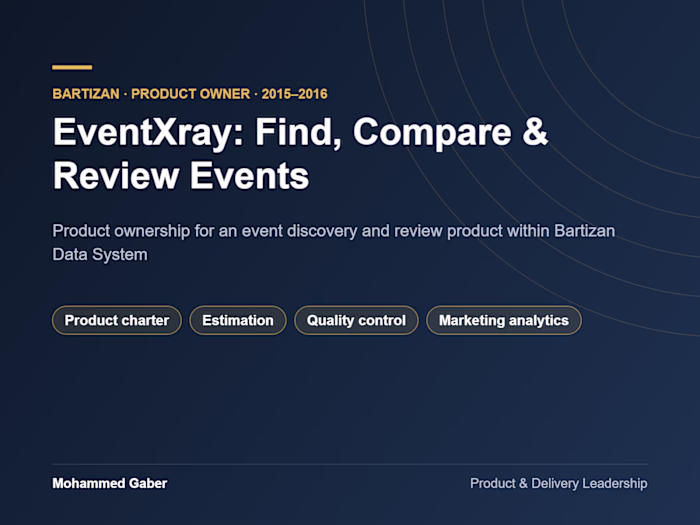 EventXray: Event Discovery & Review Product