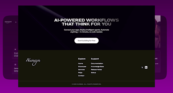 Designed footer section