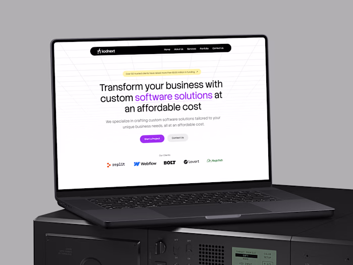 Kodnext Agency — One-Page Website Redesign