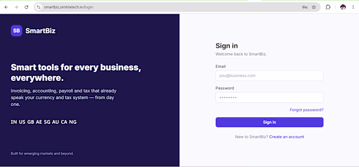 Our own platform handling business