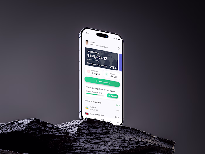 SmartSpend – Fintech Mobile App UI/UX Design