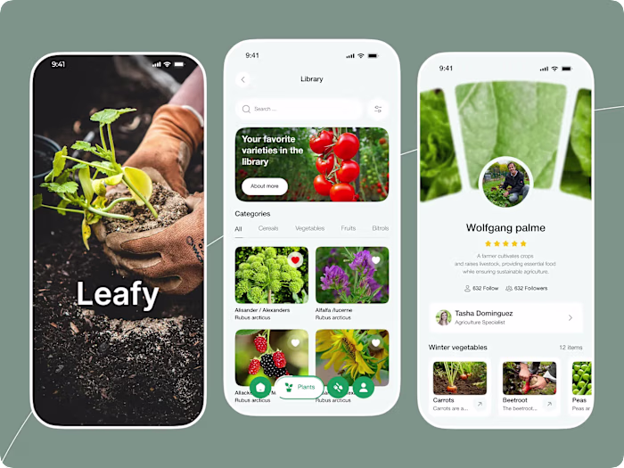 Garden Planning App UI concept 