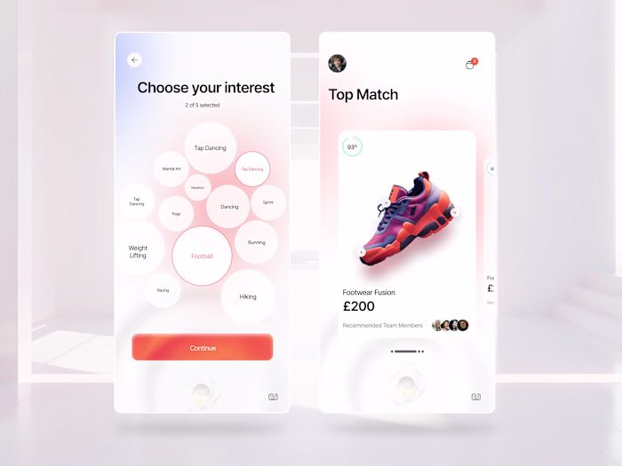 App design concept for Footwear agency. Love to get your tho...